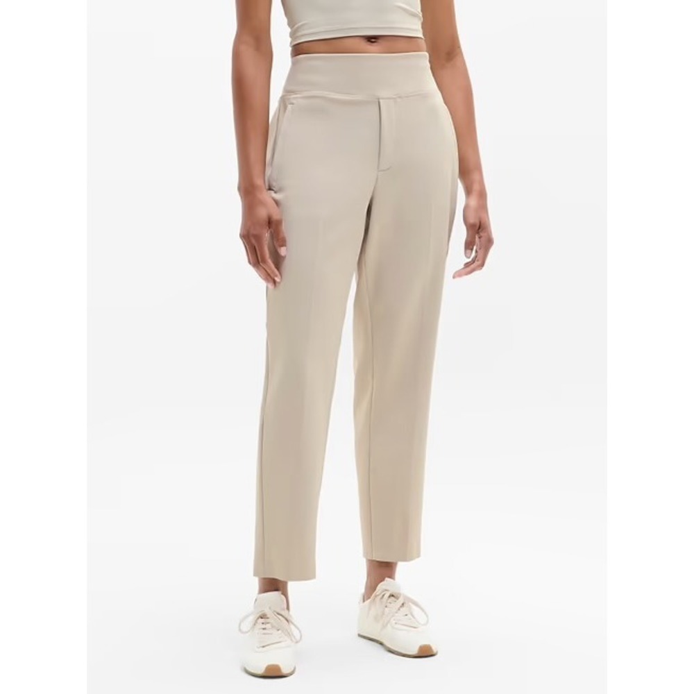 ATHLETA Pants Endless High Rise NEW Pull On Abalone Cream 16